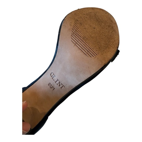 Glint Neiman Marcus Black Rhinestone Back Zipper 4” Heels Size 8.5 Occasion heel - Picture 9 of 10